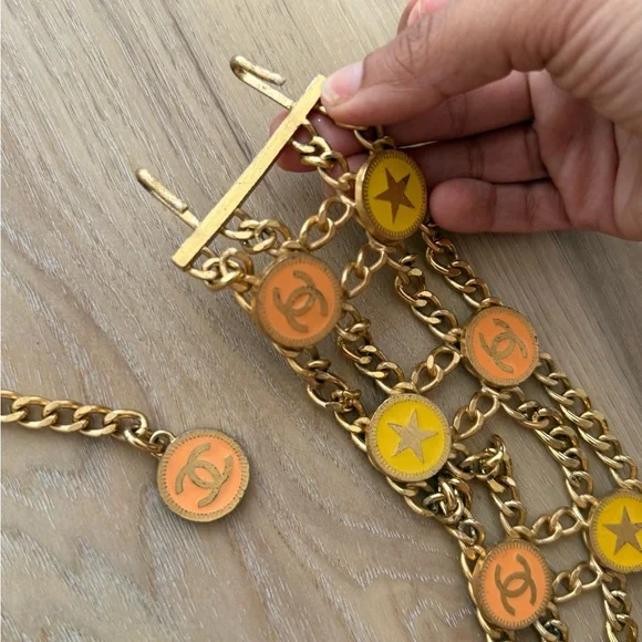 Chanel Star Chain Belt Gold 01P - Picture 5 of 9